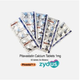 Pitavastatin 1 mg (Pivasta 1) – 50 Tablets